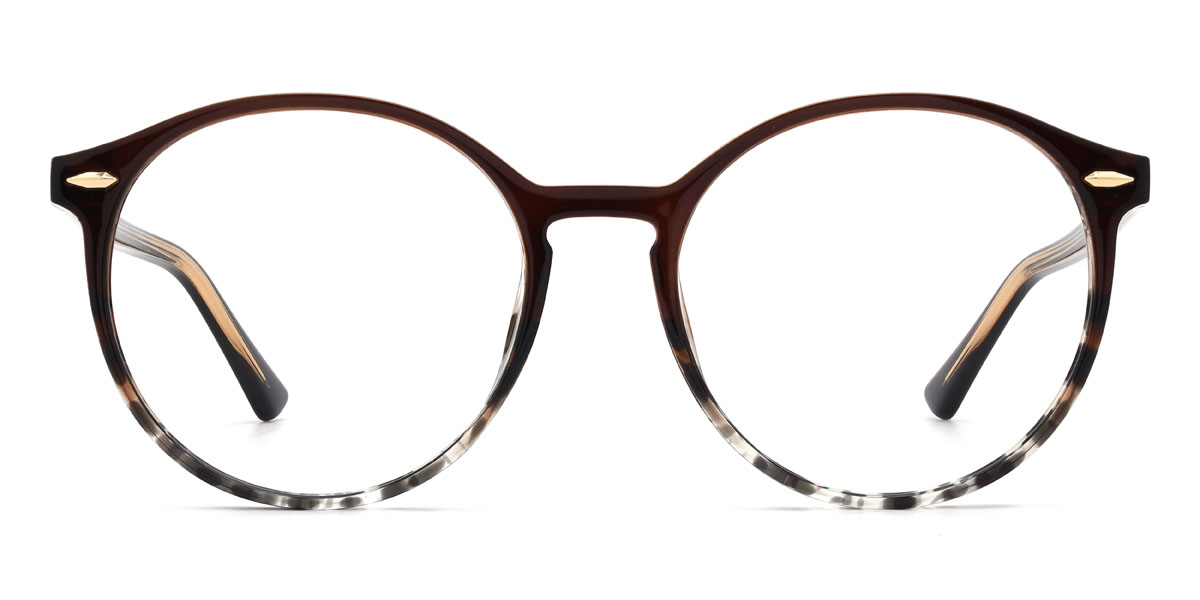 Marron Écaille de tortue Adelia Lunettes - Round Glasses
