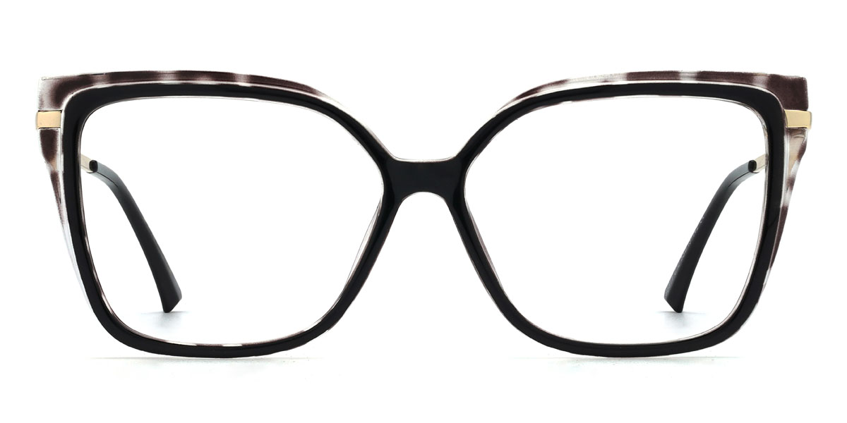 Black Brunette Spots Sarah - Square Glasses