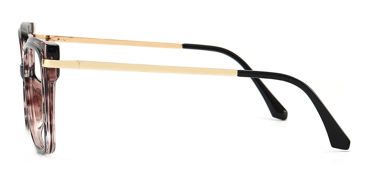 Black Brunette Spots Sarah Glasses - Square Glasses