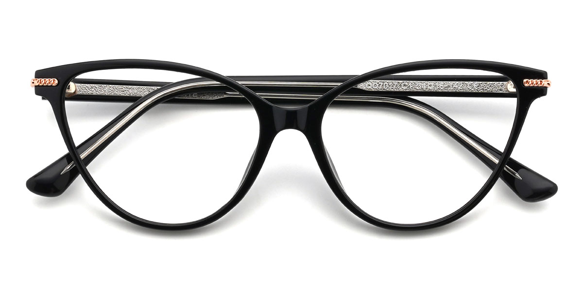 Negro Maliha Gafas - Cat Eye Glasses