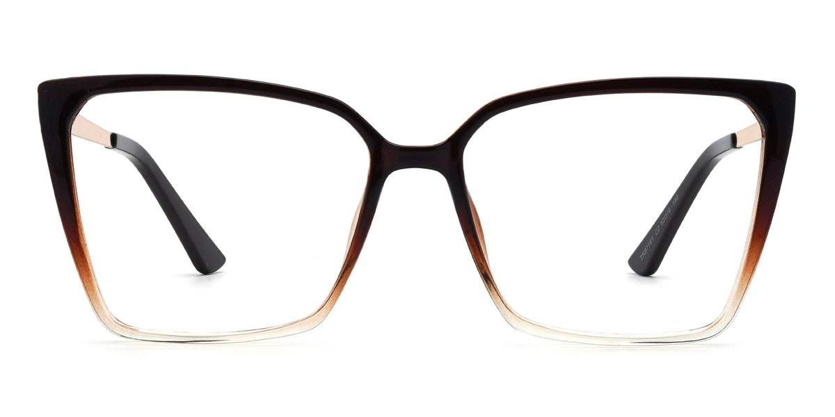 Dégradé Brun Damani Lunettes - Square Glasses