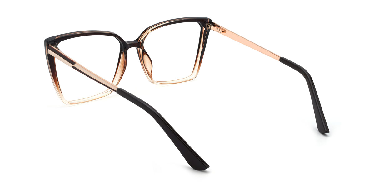 Dégradé Brun Damani Lunettes - Square Glasses