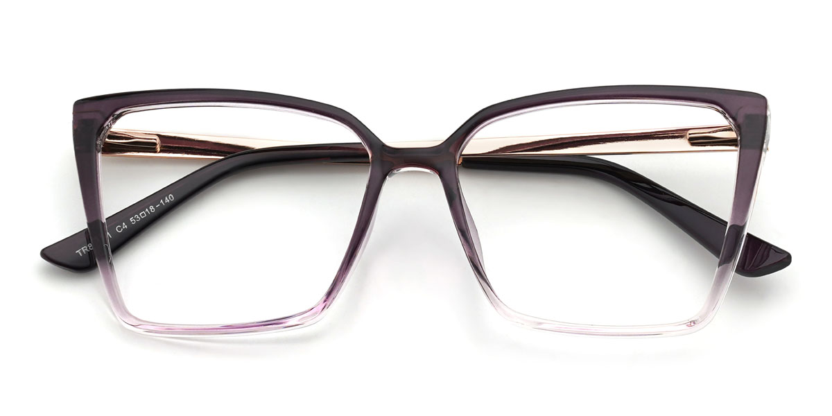 Dégradé Violet Damani Lunettes - Square Glasses