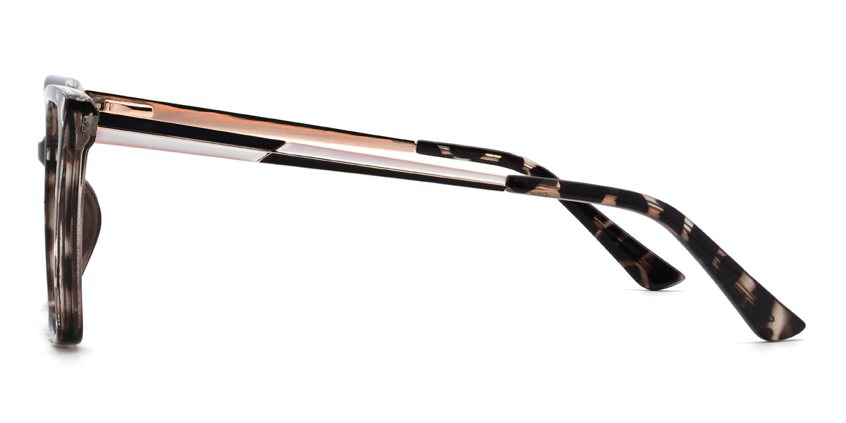 Noir Écaille de tortue Damani Lunettes - Square Glasses