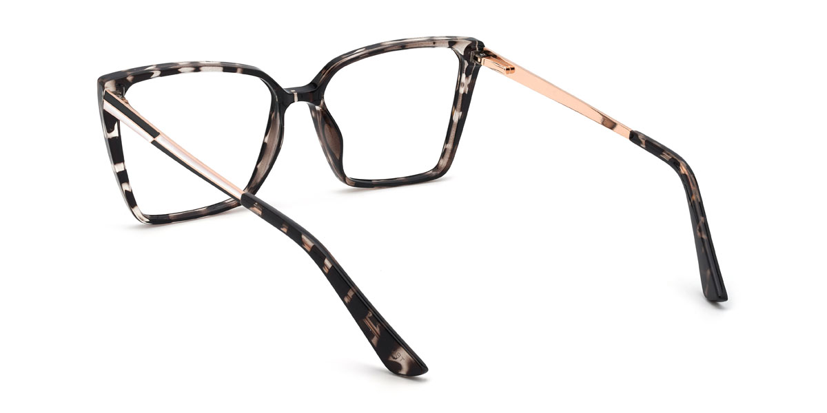 Noir Écaille de tortue Damani Lunettes - Square Glasses