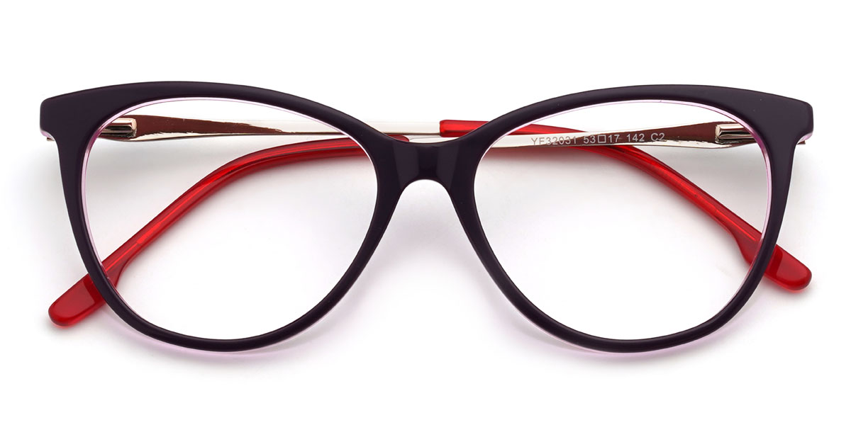 Foncé Violet Oriana Lunettes - Cat Eye Glasses