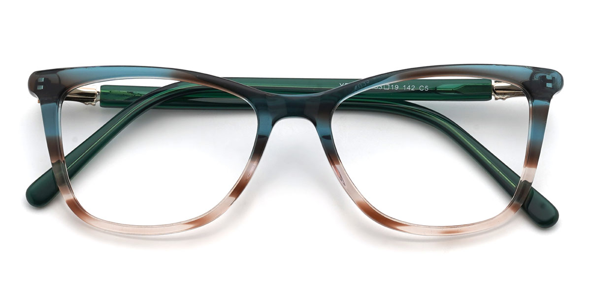 Bleu Écaille de tortue Ivoire Écaille de tortue Ameya Lunettes - Rectangle Glasses