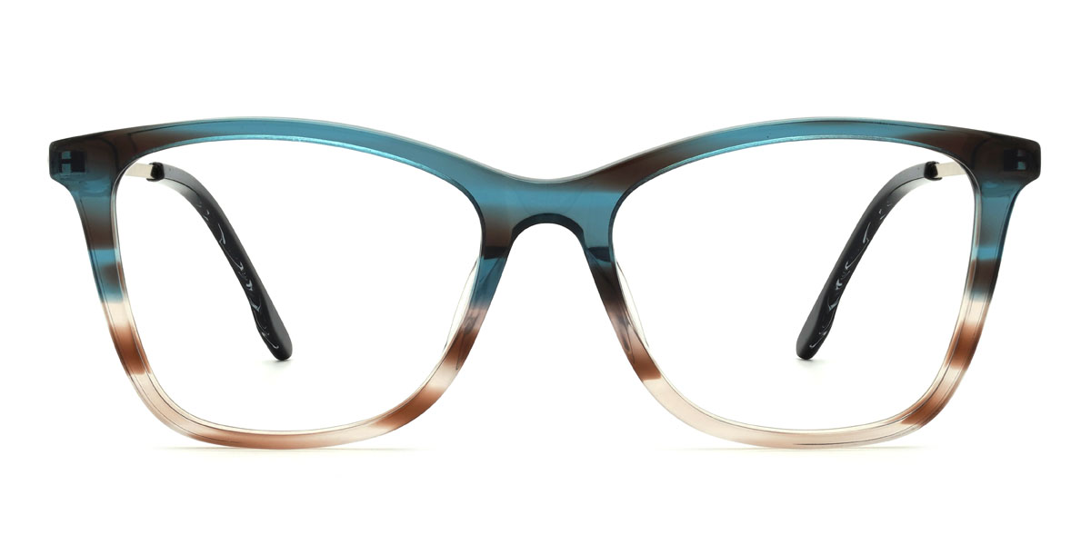 Bleu Écaille de tortue Ivoire Écaille de tortue Konner Lunettes - Rectangle Glasses