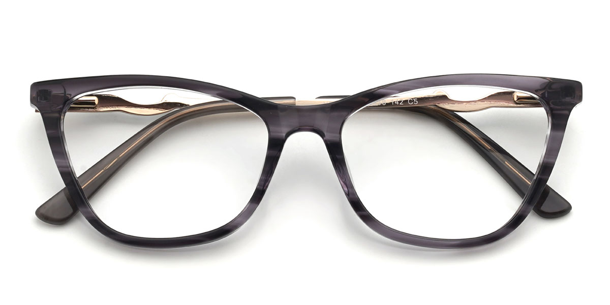 Gris Écaille de tortue Luiza Lunettes - Cat Eye Glasses
