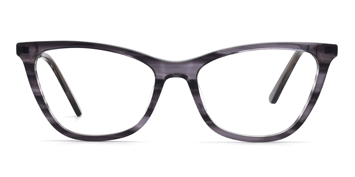 Gris Écaille de tortue Luiza Lunettes - Cat Eye Glasses