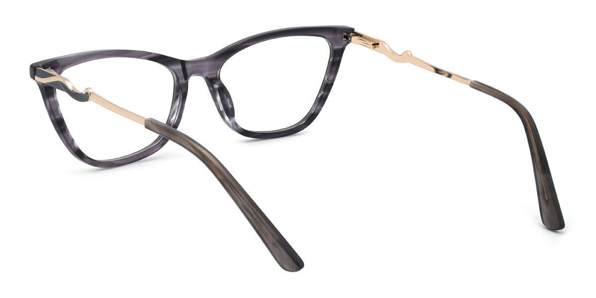 Gris Écaille de tortue Luiza Lunettes - Cat Eye Glasses