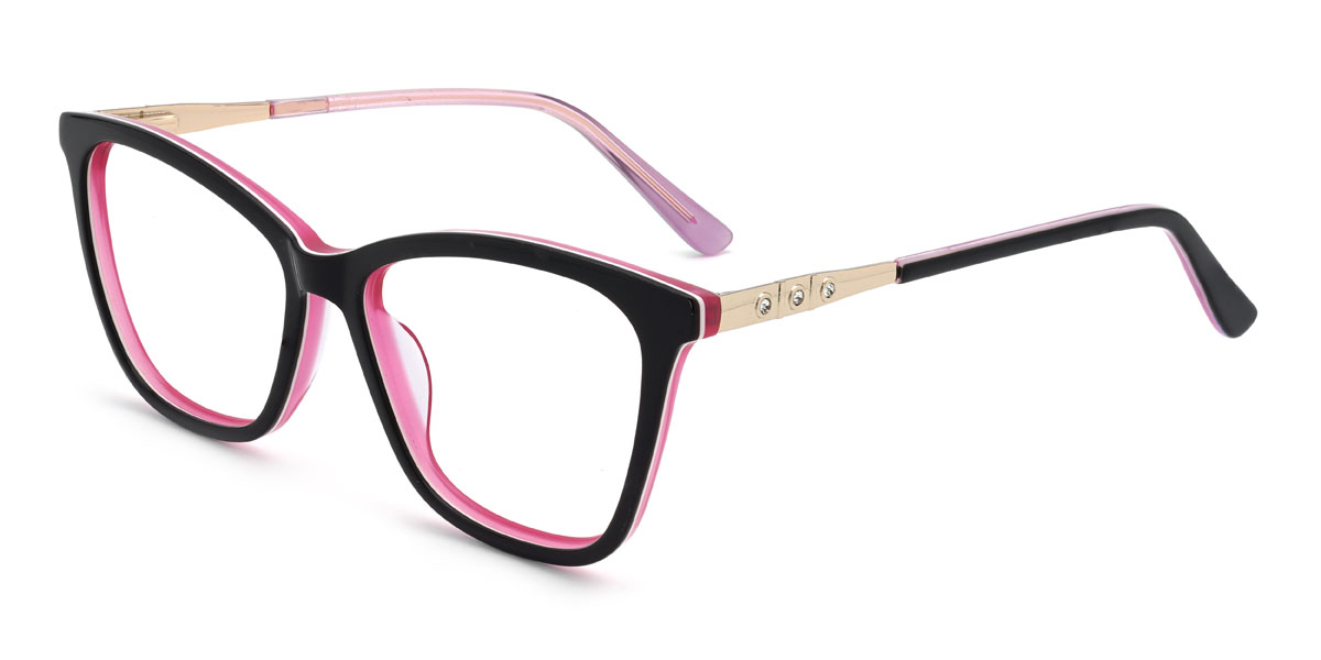 Noir Rose Ransom Lunettes - Cat Eye Glasses