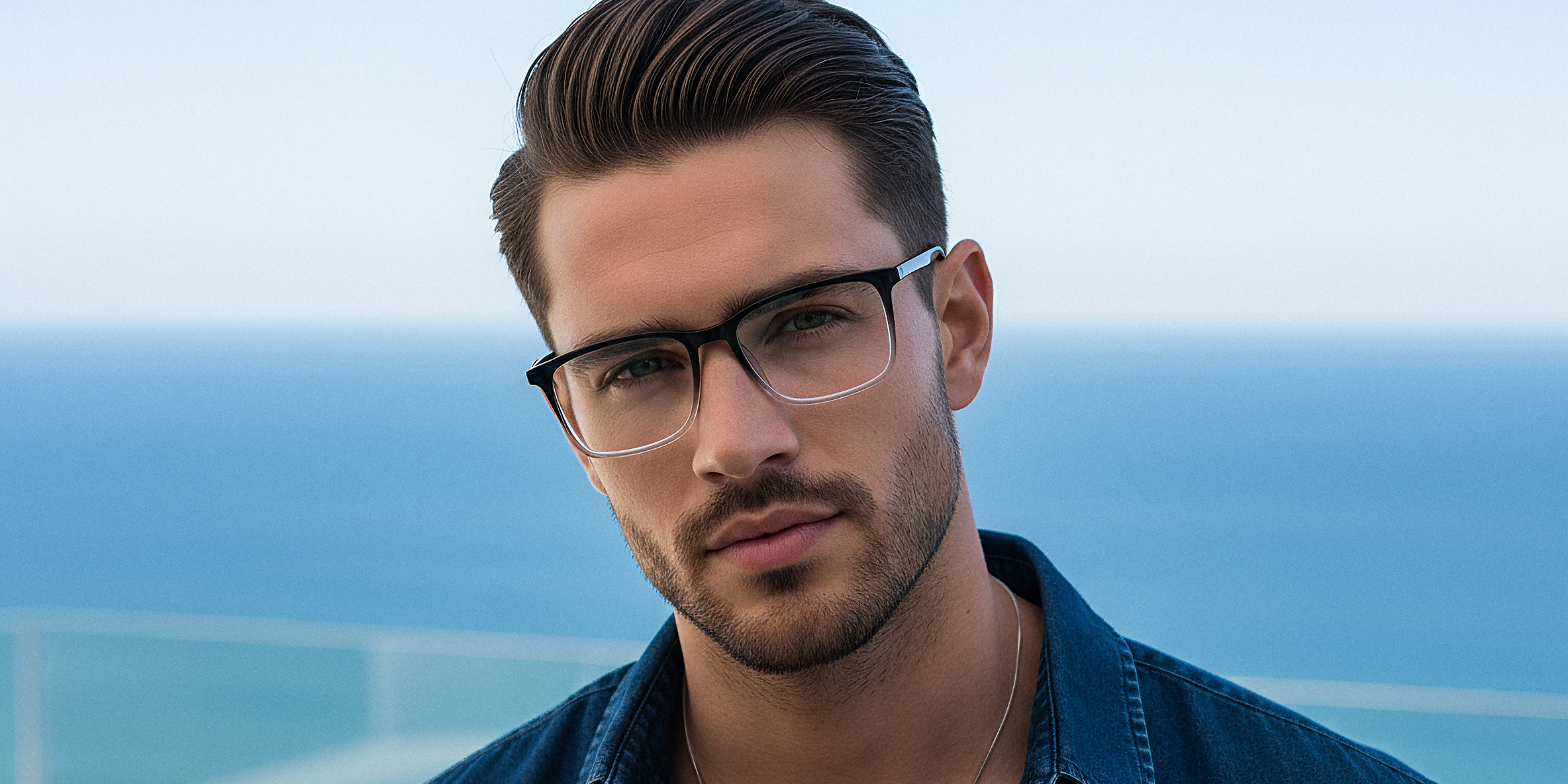 Fekete átlátszó Serein Szemüveg - Rectangle Glasses