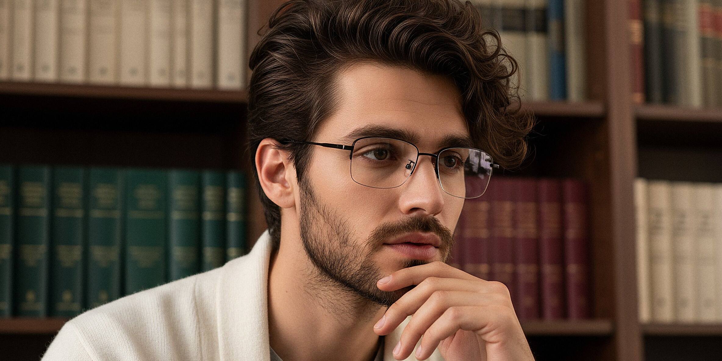 Black Conrad Glasses - Rectangle Glasses