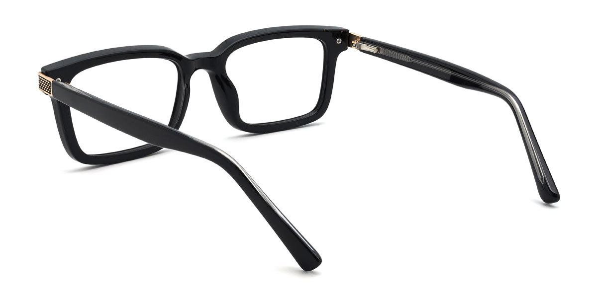 Preto Decker Óculos - Rectangle Glasses