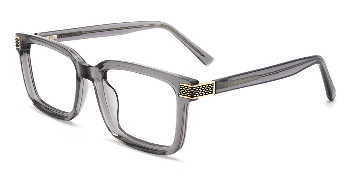 Grey Decker Glasses - Rectangle Glasses