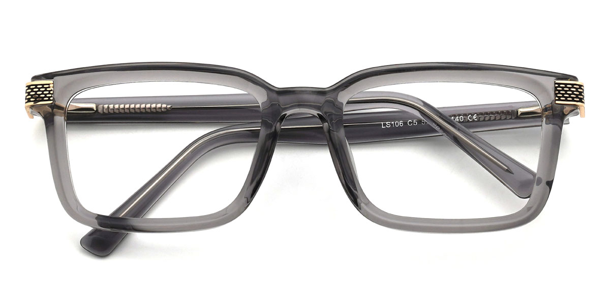 Grey Decker Glasses - Rectangle Glasses