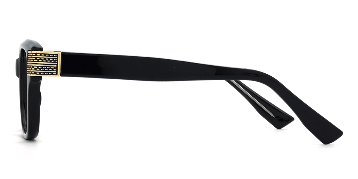 Preto Jabari Óculos - Rectangle Glasses