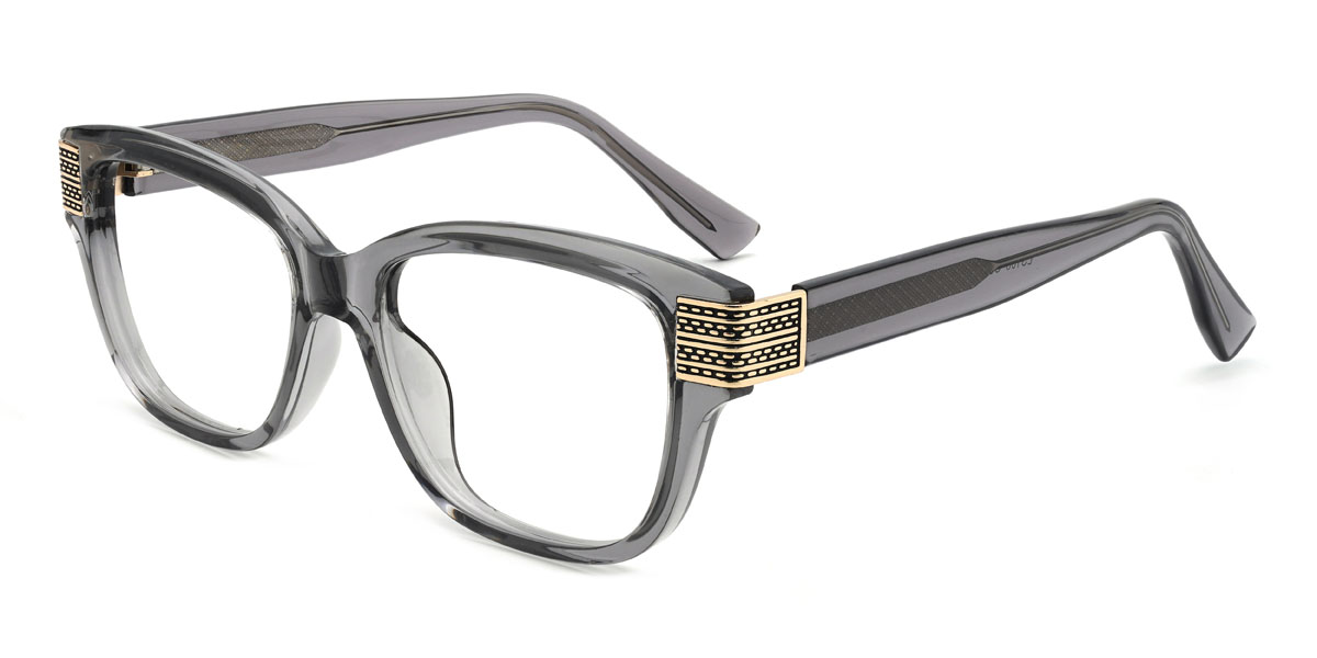 Grey Jabari Glasses - Rectangle Glasses