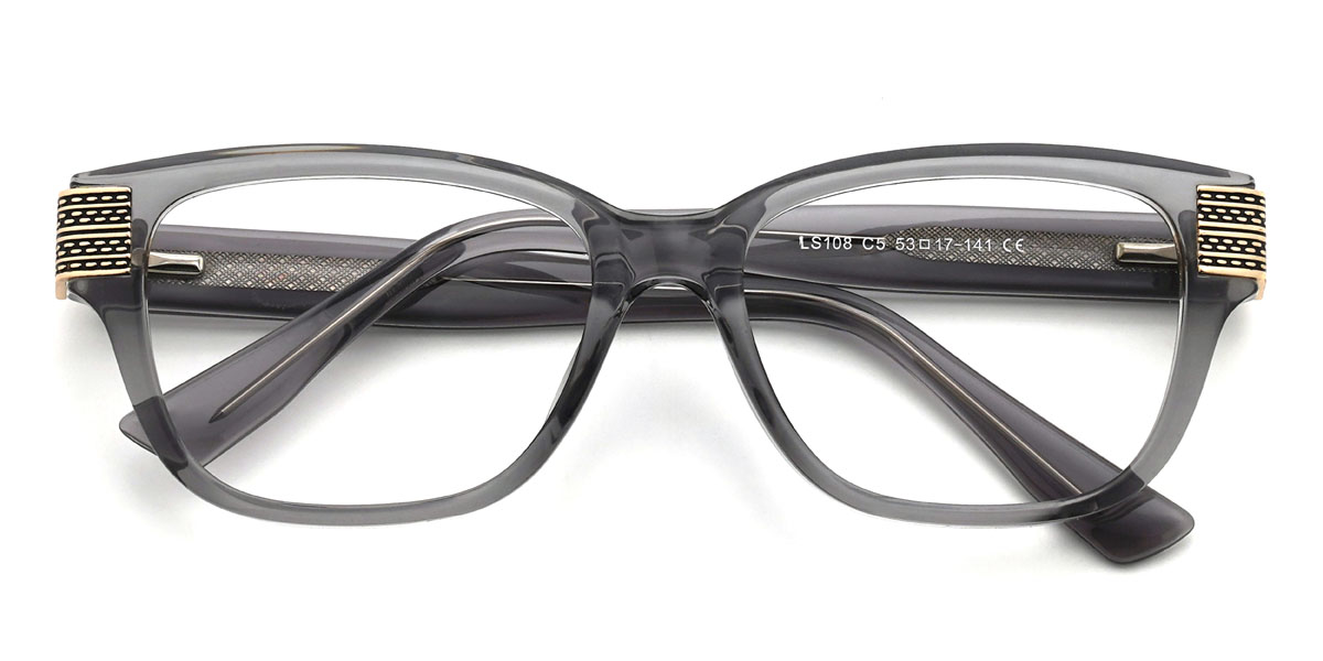 Grey Jabari Glasses - Rectangle Glasses