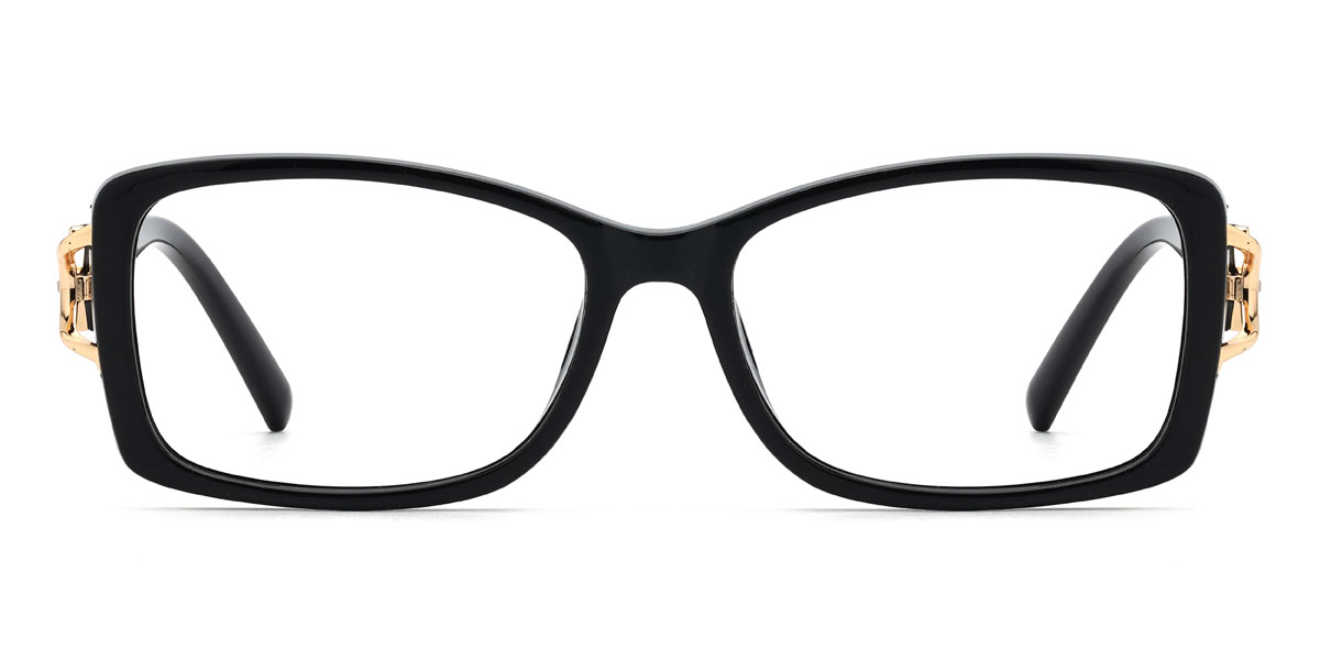Preto Alexandria - Rectangle Glasses