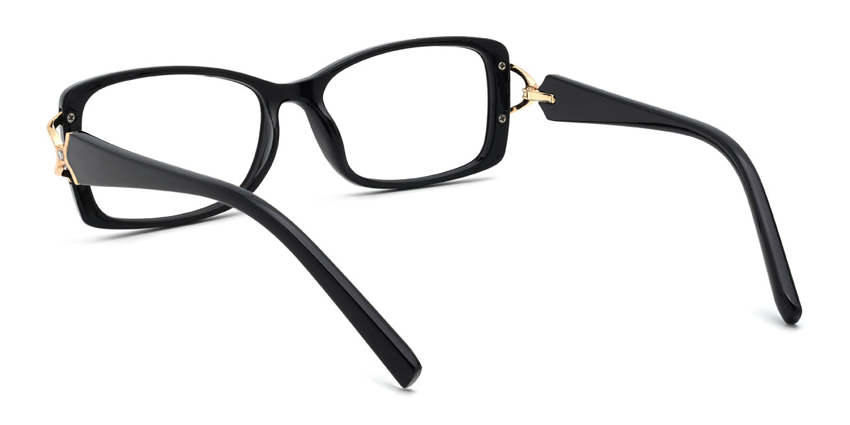 Preto Alexandria Óculos - Rectangle Glasses