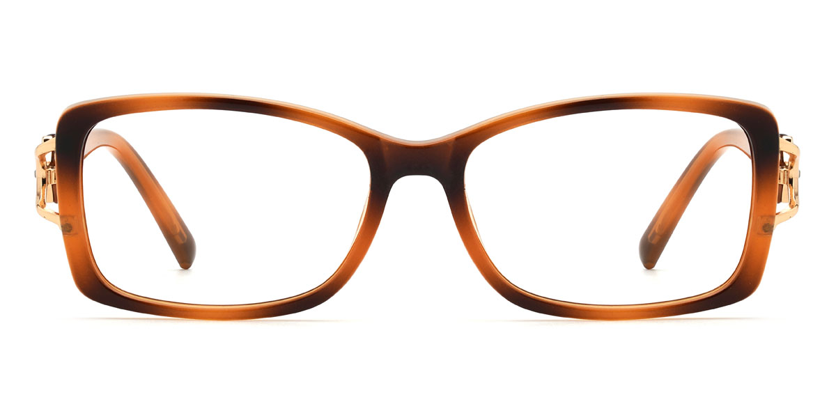 Orange Noir Alexandria Lunettes - Rectangle Glasses