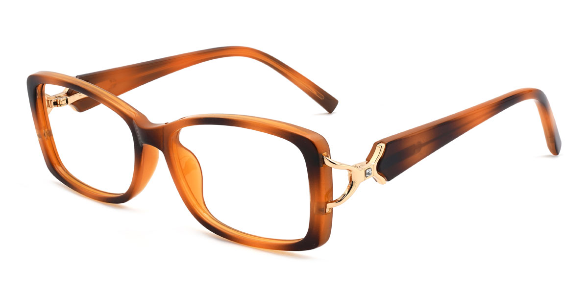 Orange Noir Alexandria Lunettes - Rectangle Glasses