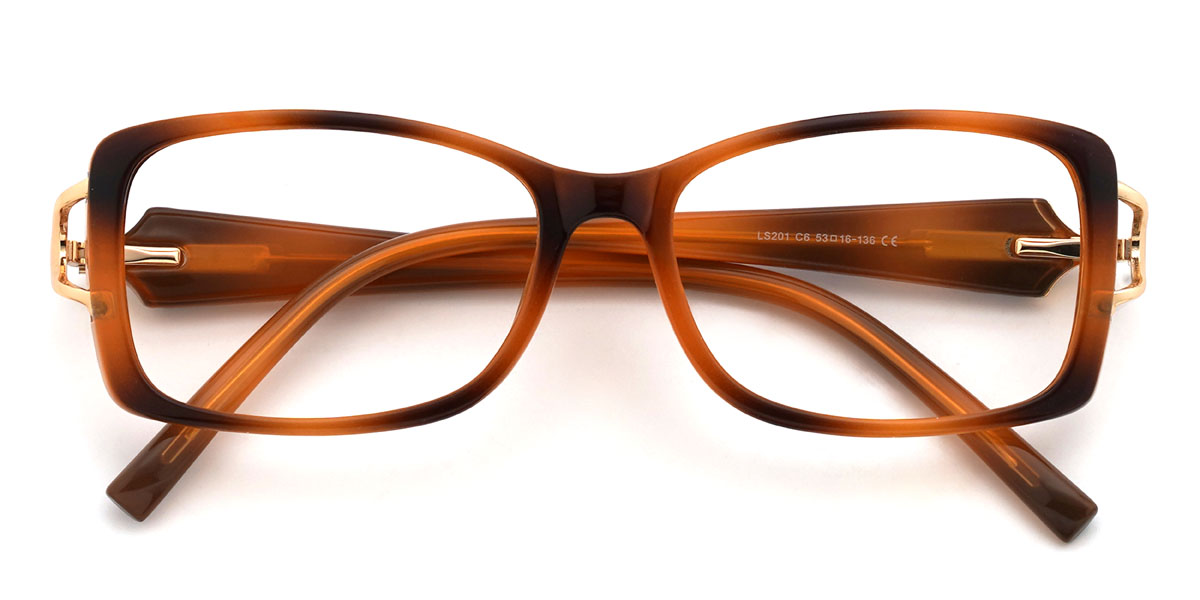Orange Noir Alexandria Lunettes - Rectangle Glasses