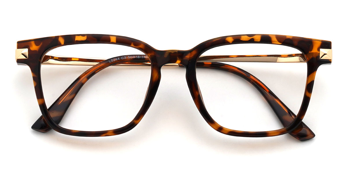 Tortoiseshell Ernest Glasses - Rectangle Glasses