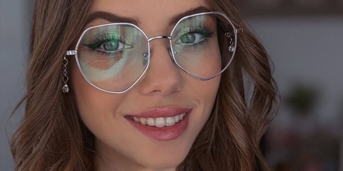 White Silver Jasmine Glasses - Round Glasses