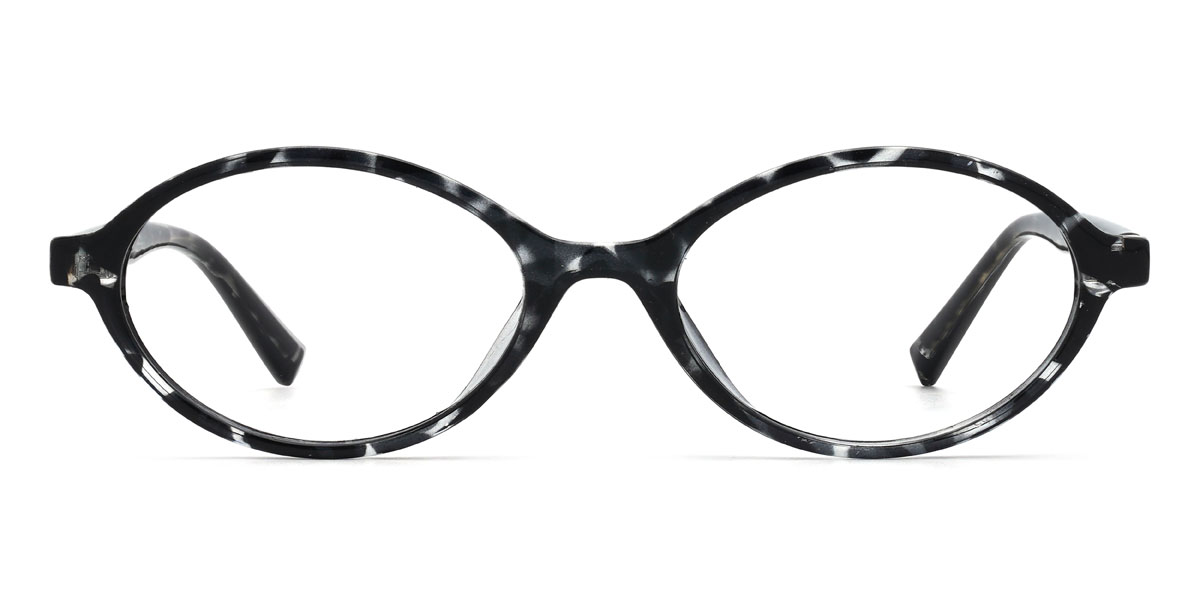 Black Tortoiseshell Andrea Glasses - Oval Glasses