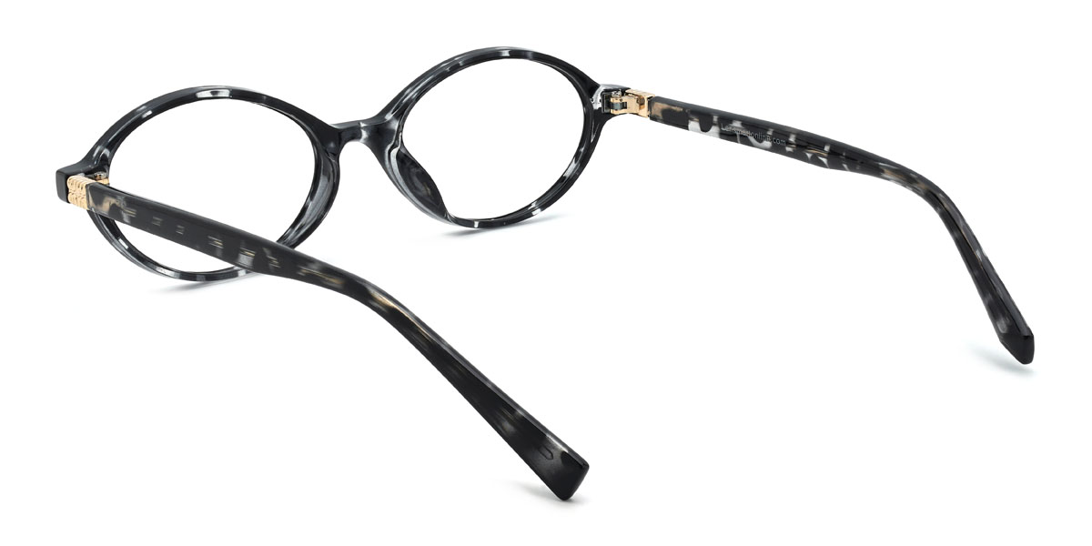 Black Tortoiseshell Andrea Glasses - Oval Glasses
