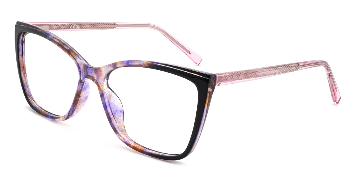 Violet Écaille de tortue Mishti Lunettes - Cat Eye Glasses