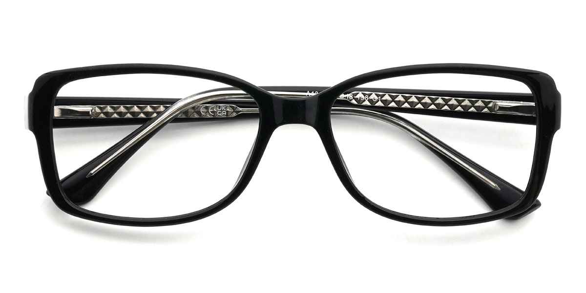Noir Tatum Lunettes - Rectangle Glasses