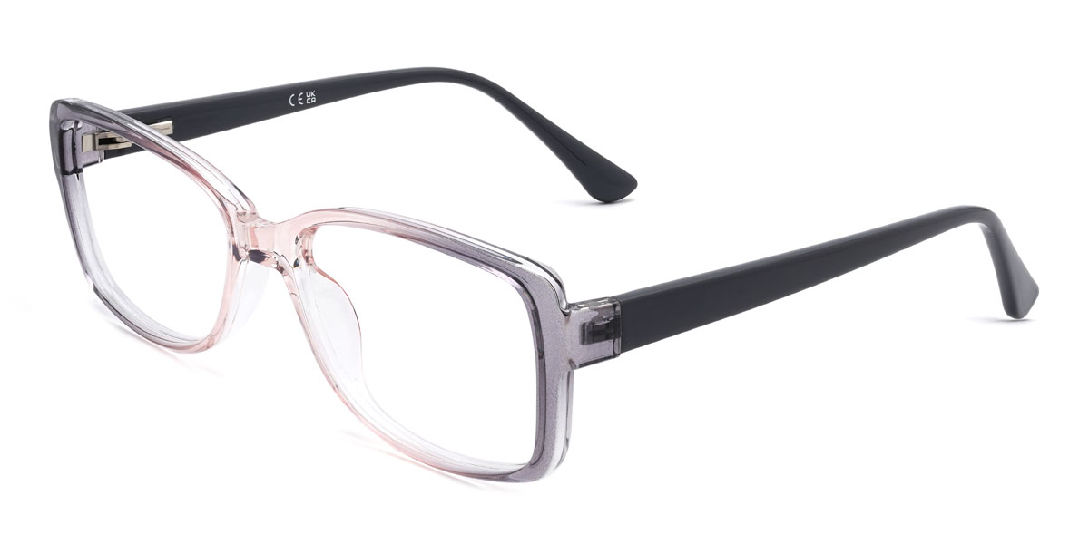 Gris Rose Tatum Lunettes - Rectangle Glasses