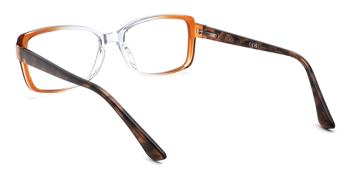 Dégradé Orange Tatum Lunettes - Rectangle Glasses