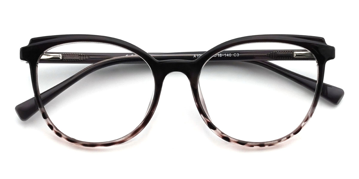 Écaille de tortue noire Zabdiel Lunettes - Oval Glasses