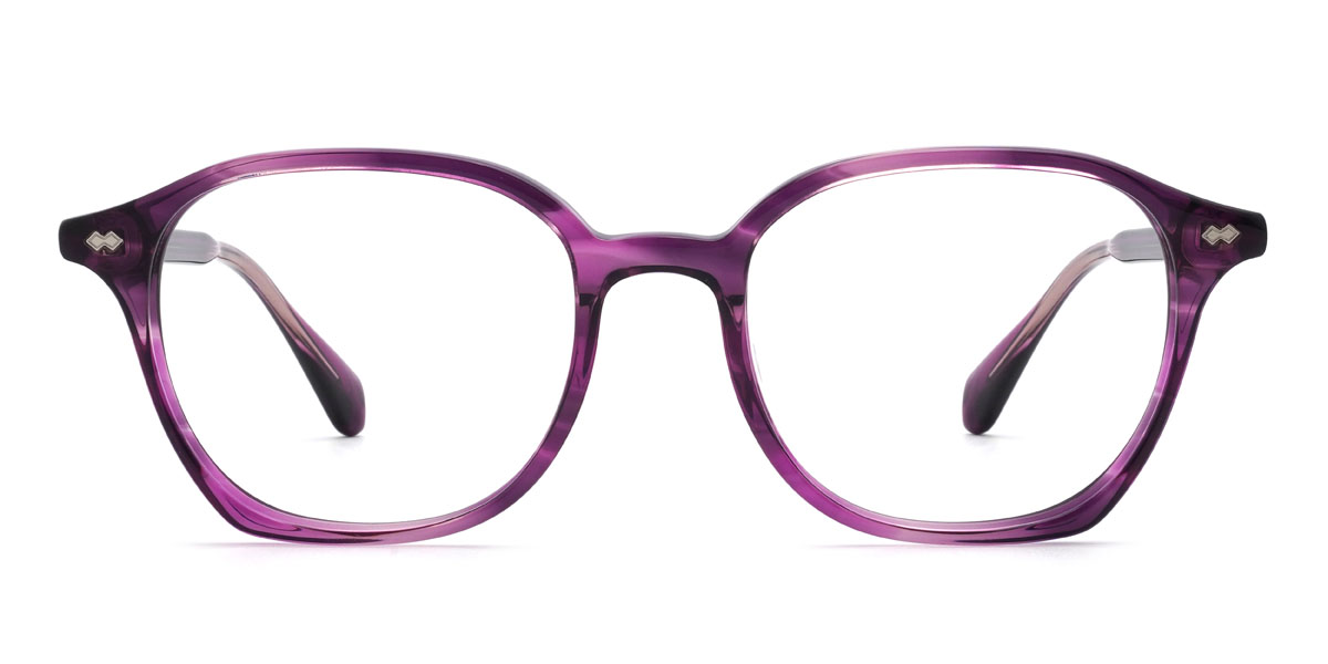 Violet Écaille de tortue Carrie Lunettes - Oval Glasses