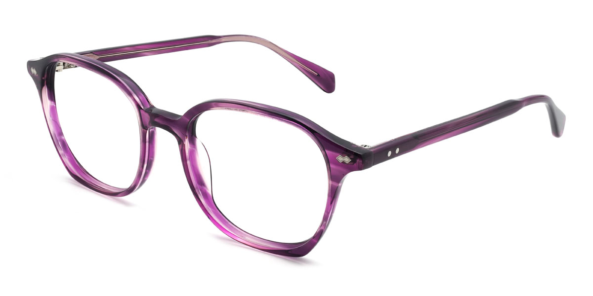 Violet Écaille de tortue Carrie Lunettes - Oval Glasses
