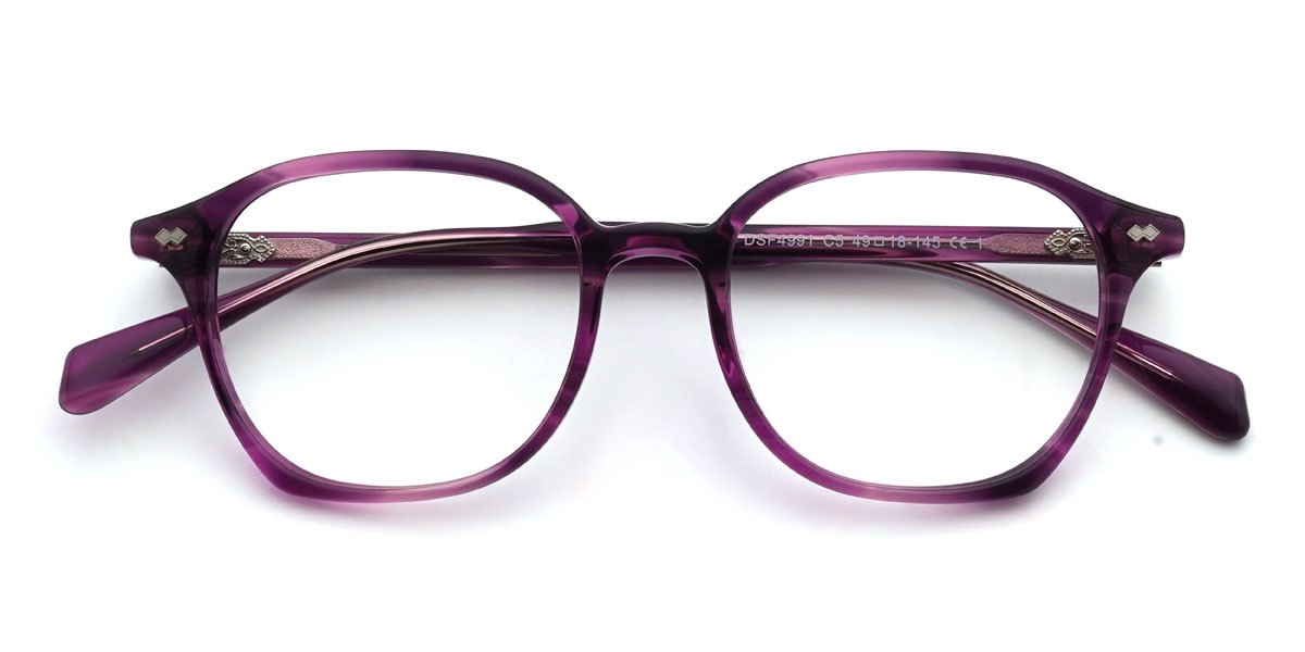 Violet Écaille de tortue Carrie Lunettes - Oval Glasses
