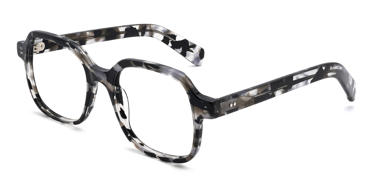 Noir Écaille de tortue Vittoria Lunettes - Square Glasses