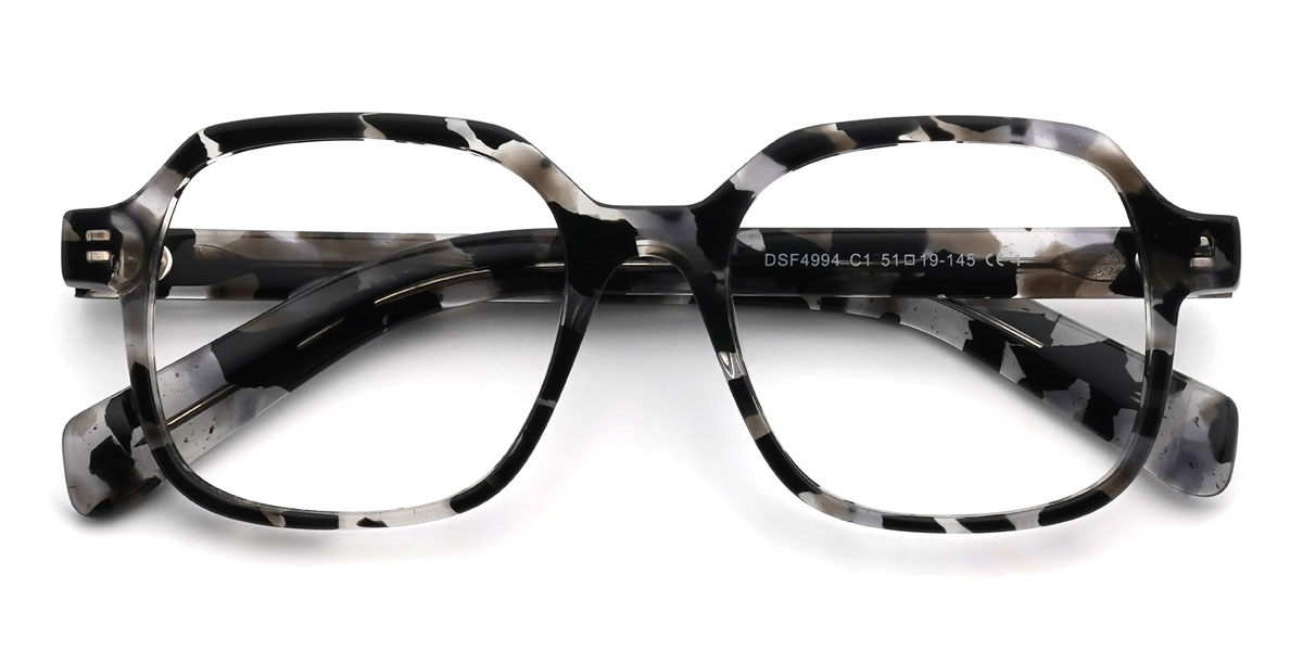 Noir Écaille de tortue Vittoria Lunettes - Square Glasses