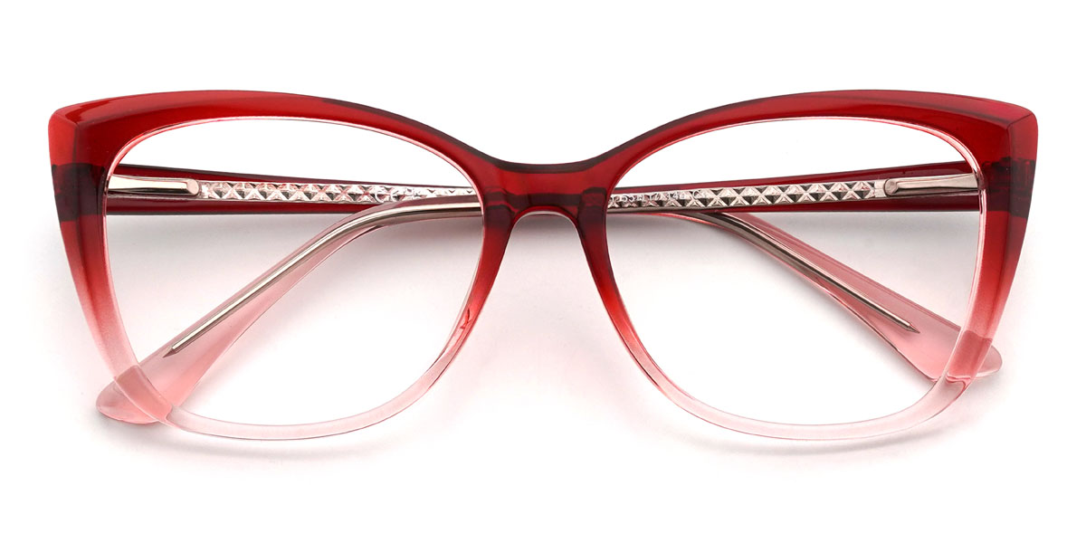 Farbverlauf Rot Deanna Brille - Cat Eye Glasses