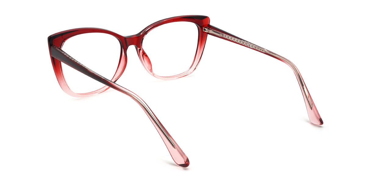 Farbverlauf Rot Deanna Brille - Cat Eye Glasses