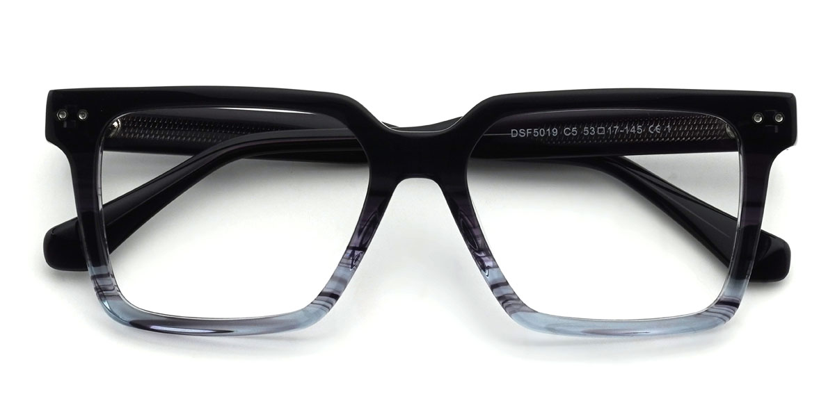 Noir Écaille de tortue Jakov Lunettes - Rectangle Glasses