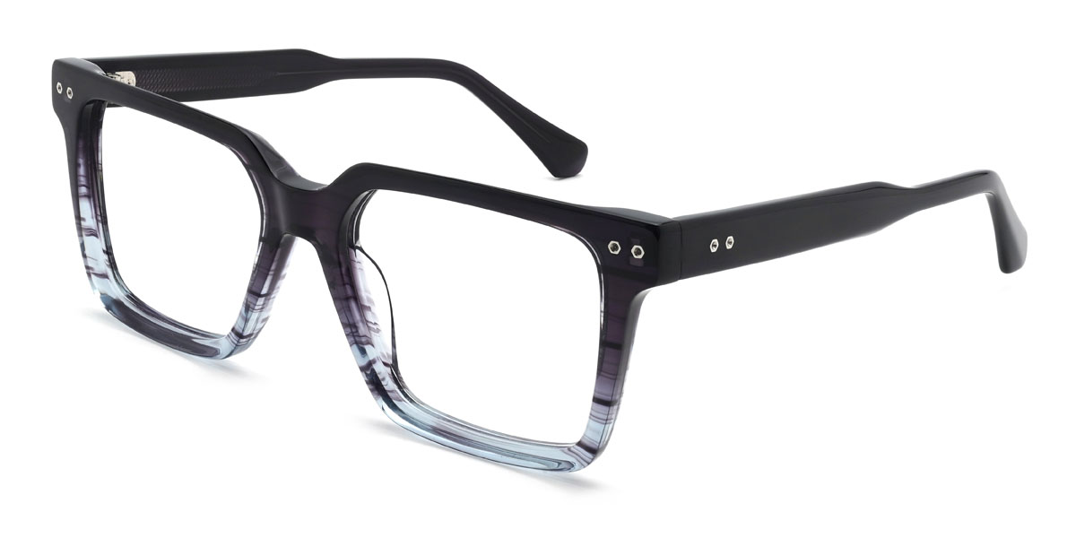 Noir Écaille de tortue Jakov Lunettes - Rectangle Glasses