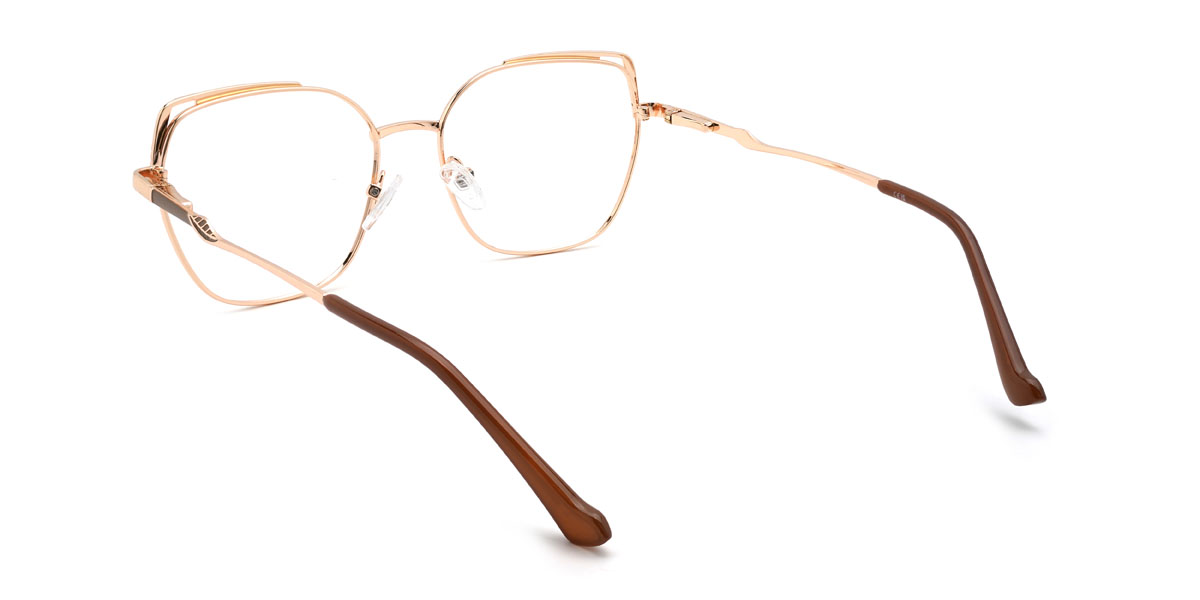 gold braun Wilma Brille - Rectangle Glasses