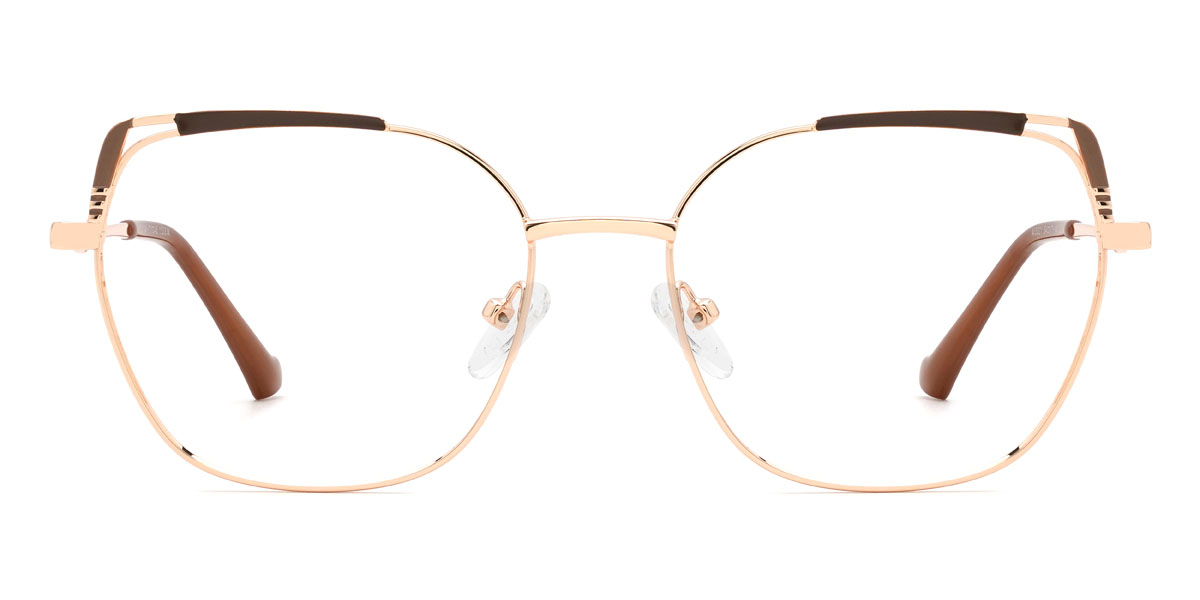 gold braun Wilma Brille - Rectangle Glasses