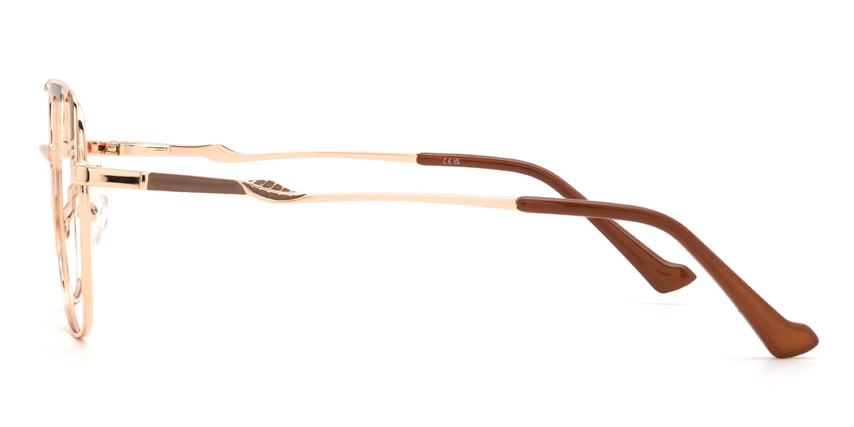 gold braun Wilma Brille - Rectangle Glasses
